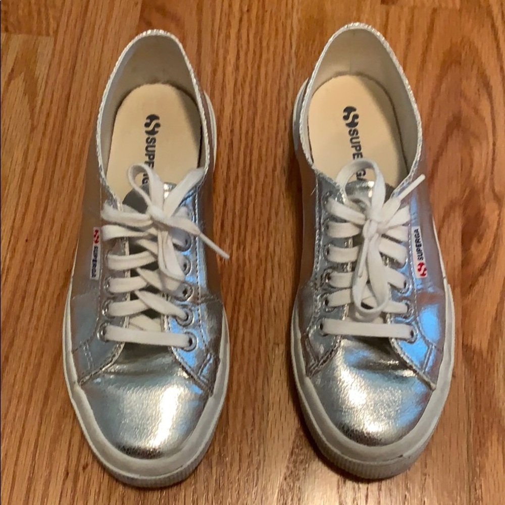 RARE Silver Superga Sneakers